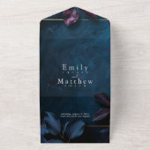 Zauberhafte Midnight Garden Wedding All In One Einladung (Außenbereich)