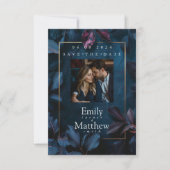 Zauberhafte Midnight Garden Wedding Save The Date (Vorderseite)