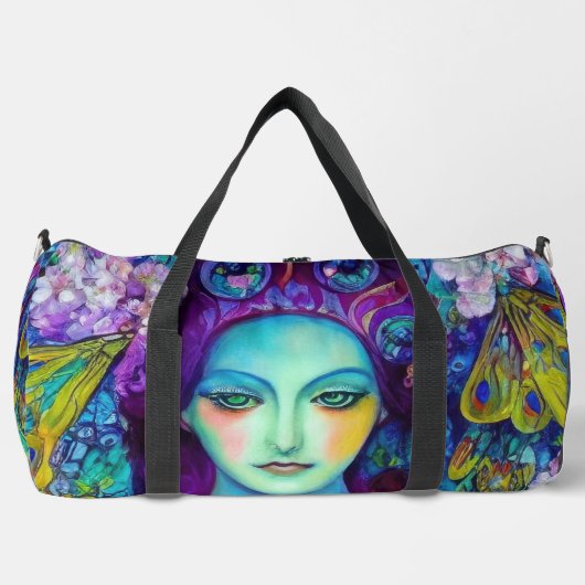 Zauberhafte Milchkönigin mit Schmetterlingen Duffle Bag (Vorderseite)
