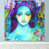 Zauberhafte Milchkönigin mit Schmetterlingen Leinwanddruck (Insitu (Holzboden))