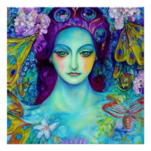 Zauberhafte Milchkönigin mit Schmetterlingen