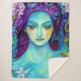 Zauberhafte Milchkönigin mit Schmetterlingen Sherpadecke