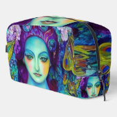 Zauberhafte Milchkönigin mit Schmetterlingen Waschbeutel (Rechte Ecke)