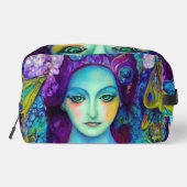 Zauberhafte Milchkönigin mit Schmetterlingen Waschbeutel (Rückseite)