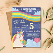 Zauberhafte, moderne Einhorn-Regenbogenstars 5. Ge Einladung