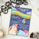 Zauberhafte, moderne Einhorn-Regenbogenstars 6. Ge Einladung