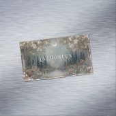 Zauberhafte Mondwald-Nacht Magnetische Visitenkarte (Beispiel)