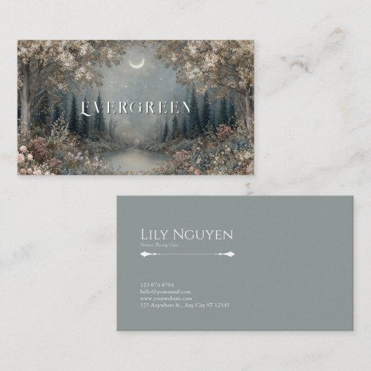 Zauberhafte Mondwald-Nacht Visitenkarte (Vorne/Hinten)