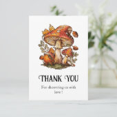 Zauberhafte Mushroom-Babydusche Dankeskarte (Stehend Vorderseite)