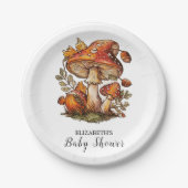 Zauberhafte Mushroom-Babydusche Pappteller (Vorderseite)