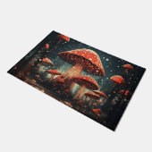 Zauberhafte Mushroom-Hintergründe Fußmatte (Schrägansicht)