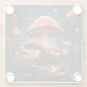 Zauberhafte Mushroom-Hintergründe Glasuntersetzer (Rückseite)