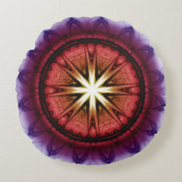 Zauberhafte mystische Fraktal Rundes Kissen
