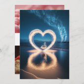 Zauberhafte Nacht: Hochzeitsfeier mit Sternenhimme Einladung (Vorne/Hinten)