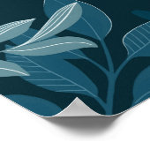 Zauberhafte nächtblaue Marineschmelze. Feuerstrahl Poster (Ecke)