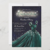 Zauberhafte Nachtmärchenprinzessin Quinceanera Einladung (Vorderseite)
