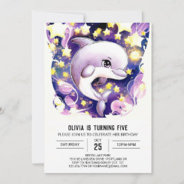 Zauberhafte Nautic Kids' Delphin zum Geburtstag Einladung