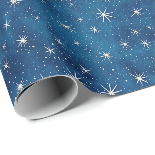 Zauberhafte Night Sky and Stars Kids Geschenkpapier (Rolleneckpunkt)