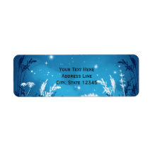 Zauberhafte Night Sky Stars & Foliage Blue Wedding