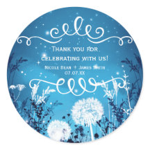 Zauberhafte Night Sky Stars & Foliage Blue Wedding