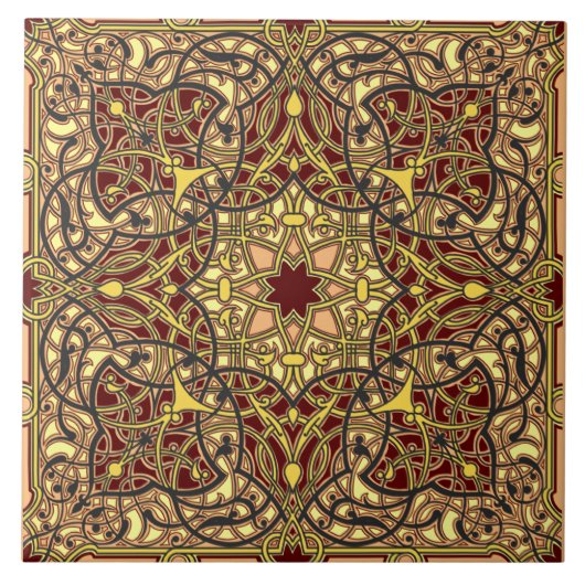 Zauberhafte Oase - Keramik Fliese (Vorderseite)