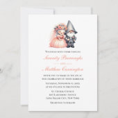 Zauberhafte Orangenwaldhochzeit im Gnome Einladung (Vorderseite)