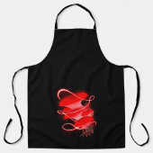 Zauberhafte Oyster glühende Rot-Pilz-Schwarz Schürze (Vorderseite)