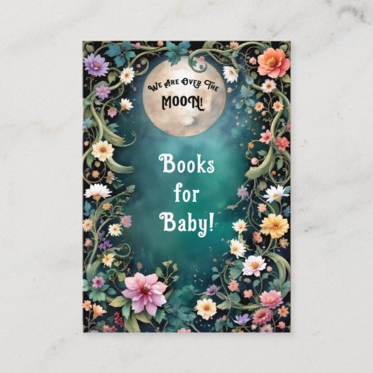 Zauberhafte Party-Blumenbücher für Kinder Begleitkarte (Vorderseite)