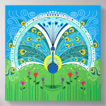 Zauberhafte Pfau-Symmetrie