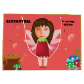 Zauberhafte Pixie-Fab für neue Spaß-Kinder Große Geschenktüte (Rückseite)