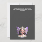 Zauberhafte Prinzessin aus Fairy-Schnee magisch da Einladung (Rückseite)