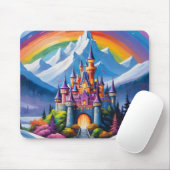 Zauberhafte Regenbogenburg Mousepad (Mit Mouse)