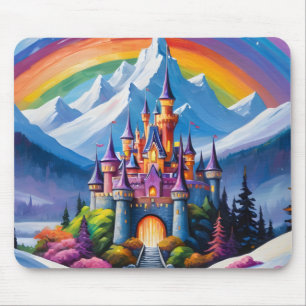 Zauberhafte Regenbogenburg Mousepad