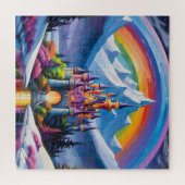 Zauberhafte Regenbogenburg Puzzle (Horizontal)