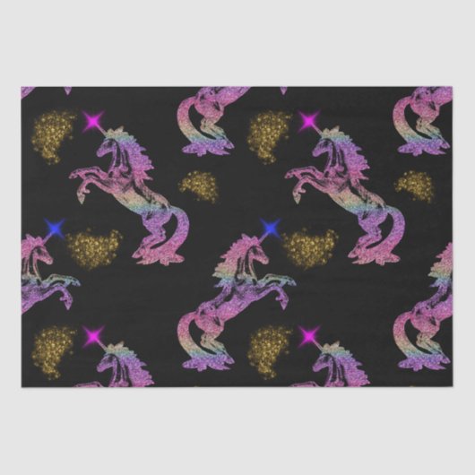 Zauberhafte Regenbogenfarben auf schwarz Seidenpapier (Vorderseite)