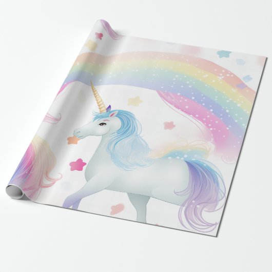 Zauberhafte Regenbogenpflaster-Pastel Geschenkpapier (Ungerollt)