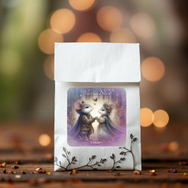 Zauberhafte Renaissance-Märchenwaldhochzeit Quadratischer Aufkleber