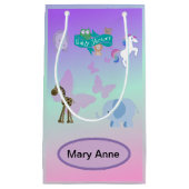 Zauberhafte Ritterparade Kinderdusche Pink Lila Kleine Geschenktüte (Vorderseite)