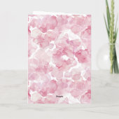 Zauberhafte Rosa Blütensaft zum Geburtstag Karte (Rückseite)