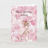 Zauberhafte Rosa Blütensaft zum Geburtstag Karte (Vorderseite)