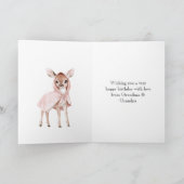 Zauberhafte Rosa Blütensaft zum Geburtstag Karte (Innenseite)