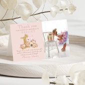 Zauberhafte Rosa Burg Dankeskarte