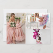 Zauberhafte Rosa Burg Dankeskarte (Rückseite)