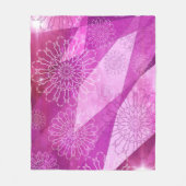 Zauberhafte rosa Dreamy Fleoral Blanket Fleecedecke (Vorderseite)