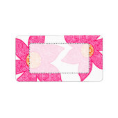 Zauberhafte rosa Patchwork Blumenmesse Adressaufkleber (Vorne)