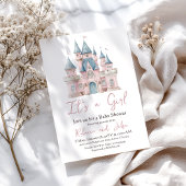 Zauberhafte Rosa Prinzessin Es ist eine Girl Baby Einladung