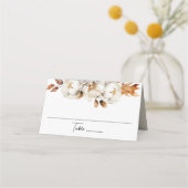 Zauberhafte Rustikale Blüten im Herbst Platzkarte (Vorderseite)