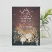 Zauberhafte Rustikale Night Sky Stars & Foliage Ho Einladung (Stehend Vorderseite)