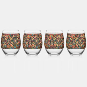 Zauberhafte Saphir "Aztec Dream" 16oz Weintraube Weinglas Ohne Stiel