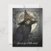 Zauberhafte schwarze Katze - Einladung (Vorderseite)